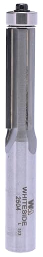 Whiteside 2504 Three Flute Flush Trim Router Bit: 1/2 Inch Cutting Diameter, 1-1/2 Inch Cutting Length, 1/2 Inch Shank, 3-5/8 Inch Overall Length, B3 Bearing