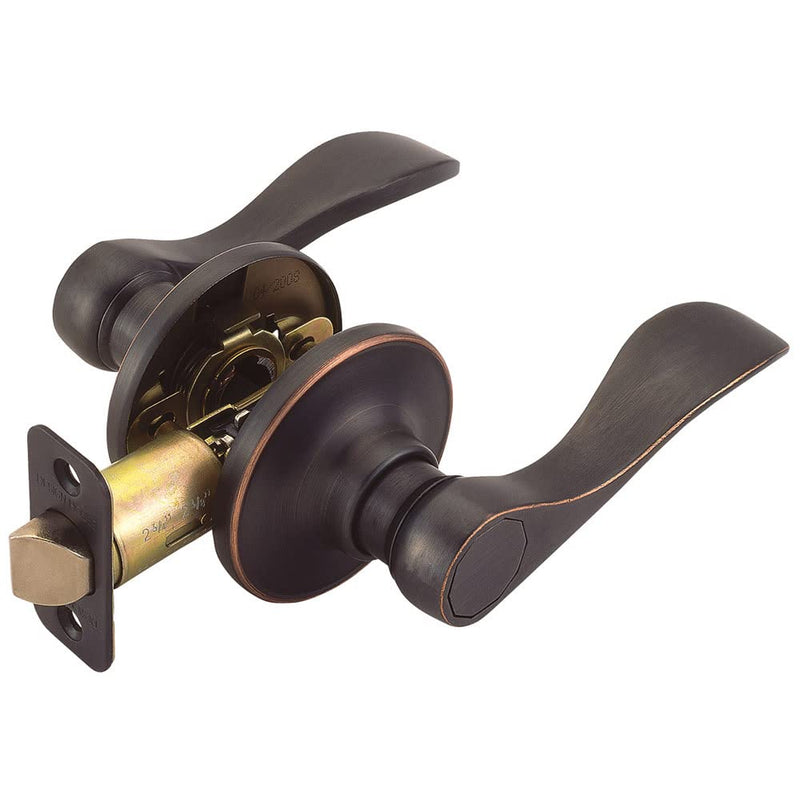 Design House Springdale Passage Hall Closet Interior Door Lever Handle Lockset, Oil-Rubbed Bronze, 6.375 in x 1.94 in x 2.625 in, Item 700526 Oil Rubbed Bronze 1 Pack