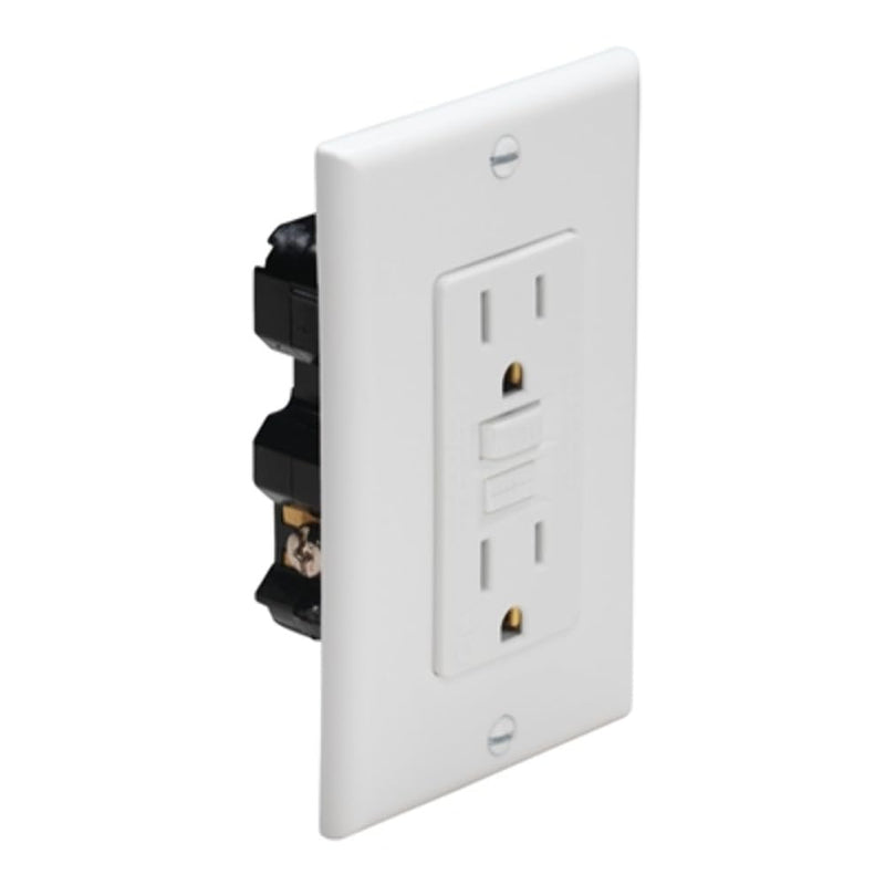 Marinco 1591-FI.WHITE Marine Electrical Duplex GFCI Receptacle (15-Amp Straight Blade, 125-Volt, Female, Ivory)