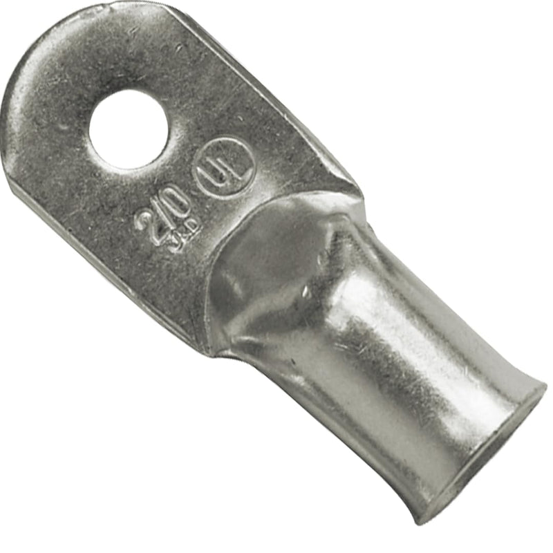Ancor Marine Grade Tinned Copper Lugs, Sizes 8 AWG to 4/0 AWG 2/0 AWG, 25 Pack 5/16" Ring