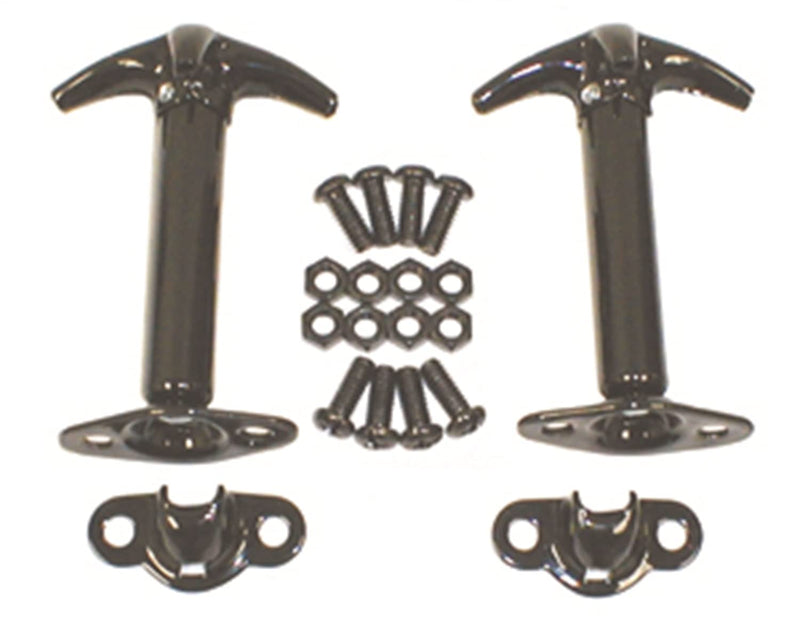 Rugged Ridge | Hood Catch Kit, Black | 11210.01 | Fits 1941-1995 Jeep CJ & Wrangler YJ