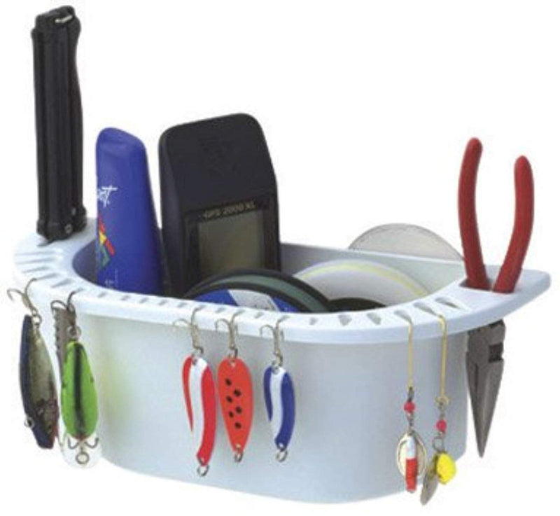 Seachoice Cockpit Organizer w/ 3 Suction Cups to Mount on Any Flat Service on Boat, White