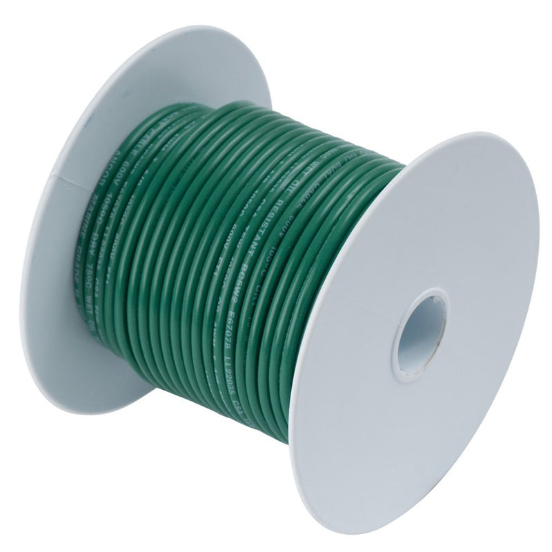 Ancor 104310 Marine Grade Electrical Primary Tinned Copper Boat Wiring (14-Gauge, Green, 100-Feet)