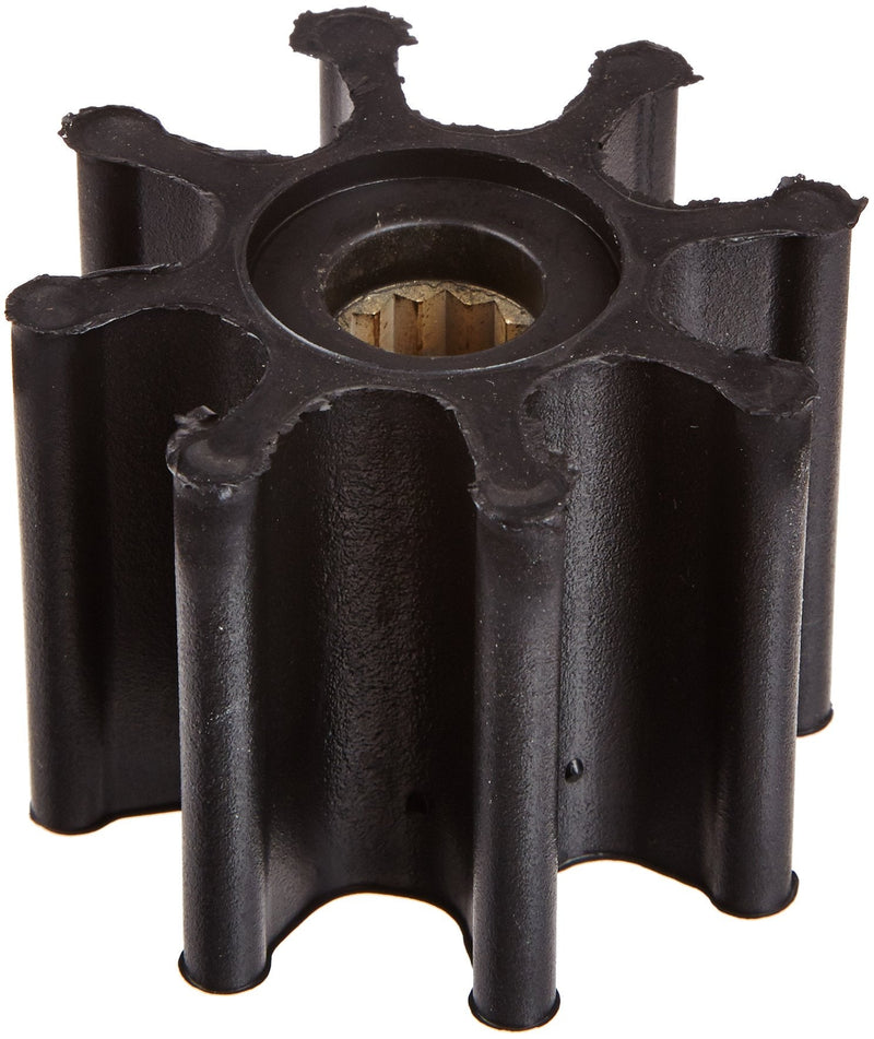 Jabsco 920-0001-P Marine Replacement Impeller (Neoprene, M Silhouette, 2" Deep, 7 Spline Drive, 5/8" Shaft, 8 Blade, 2 9/16" Diameter, Brass Insert) 2-9/16" Diameter