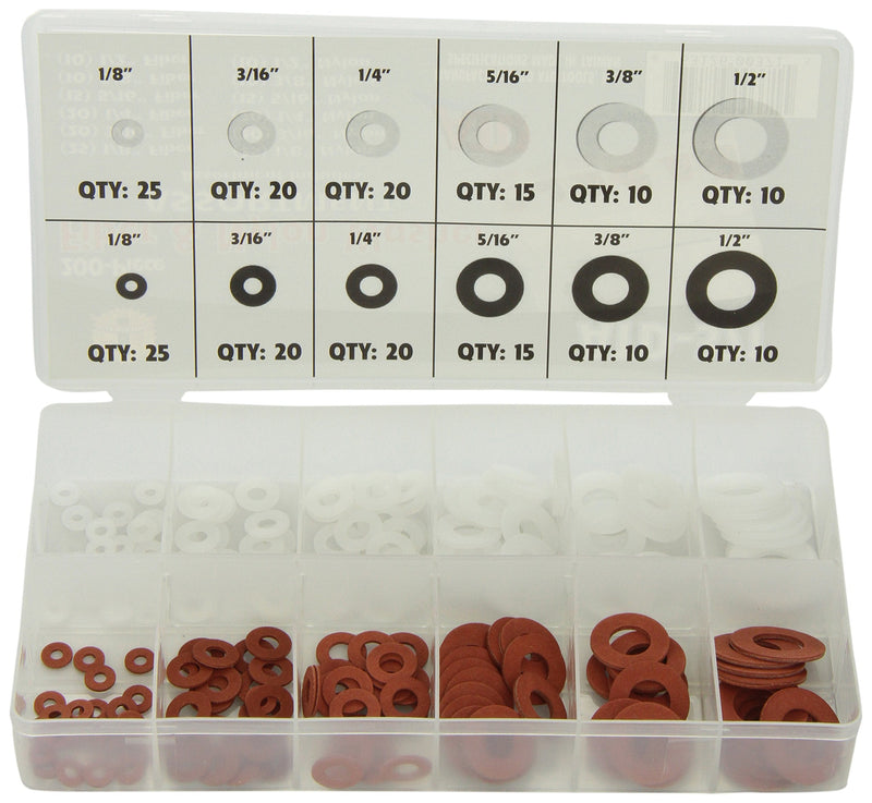 Advanced Tool Design Model ATD-371 200 Piece Fiber & Nylon Washer Assortment
