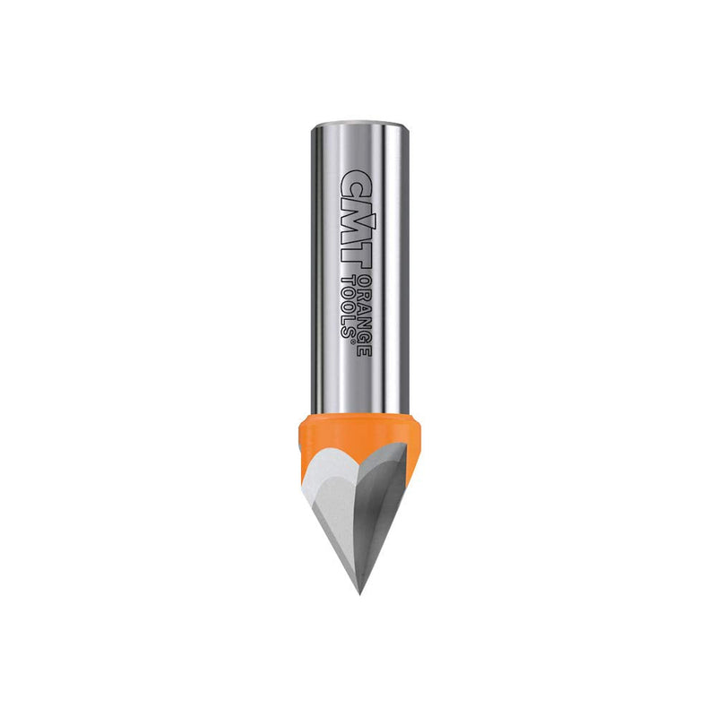 60-Degree V-Groove Bit, 1/2-Inch Diameter, 1/2-Inch Shank