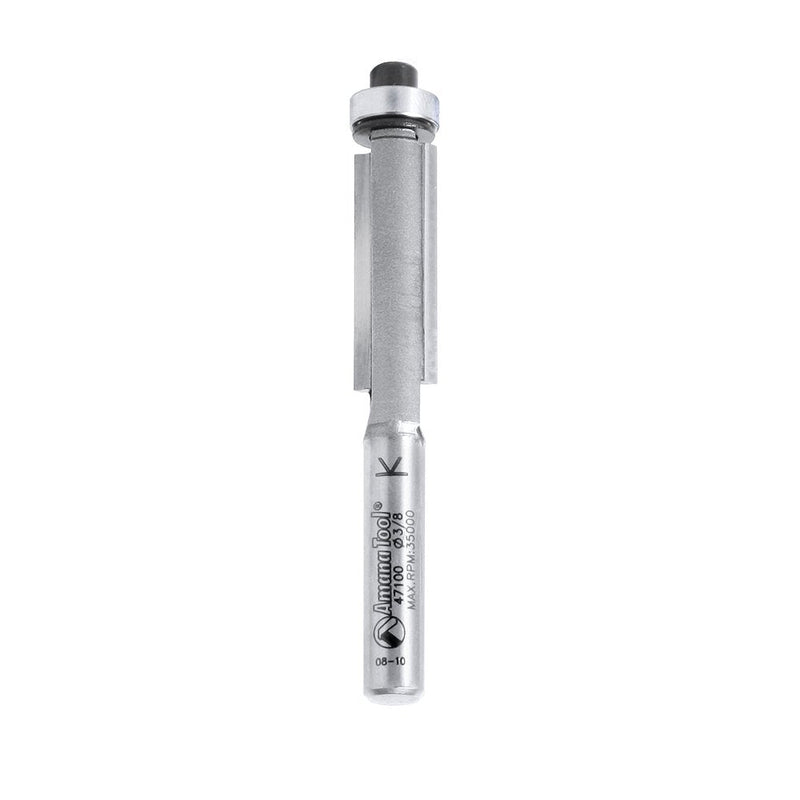 Amana Tool - 47100 Carbide Tipped Flush Trim 3/8 Dia x 1" 4 Shank