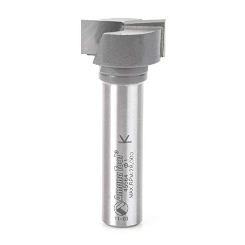 Amana Tool - 45564 Carbide Tipped Bottom Cleaning/Spoilboard 1 Dia x 7/16 x 1/2" Sha 1 Dia x 7/16 x 1/2" Sh