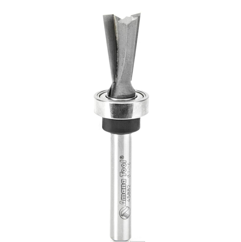 Amana Tool - 45882 Carbide Tipped Keller Dovetail 7 Deg x 7/16 Dia x 3/4 x 1/4" Shank