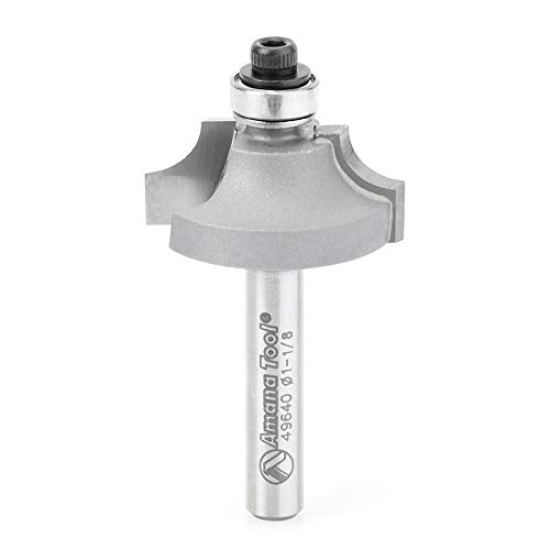 Amana Tool - 49640 Carbide Tipped Wainscot Wall Panel Bead Stile Cutter 1-1/8 Dia x 1/2 x 1-1/8 D x 3/8 CH x 1/4 Inch SHK
