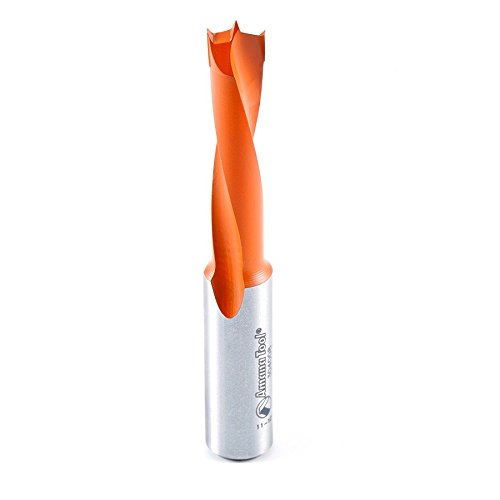 Amana Tool 304008 Carbide Tipped Brad Point Boring Bit Dowel Drill Bits 8mm Dia x 70mm Long x 10mm Left Hand L/H 8mm Dia x 70mm Long x 10mm