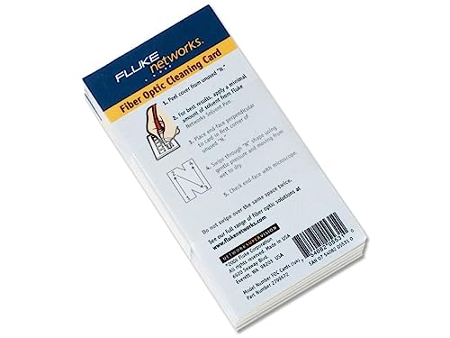 Fluke Networks NFC-CARDS-5PK Fiber Optic Cleaning Cards (Pack of 5)