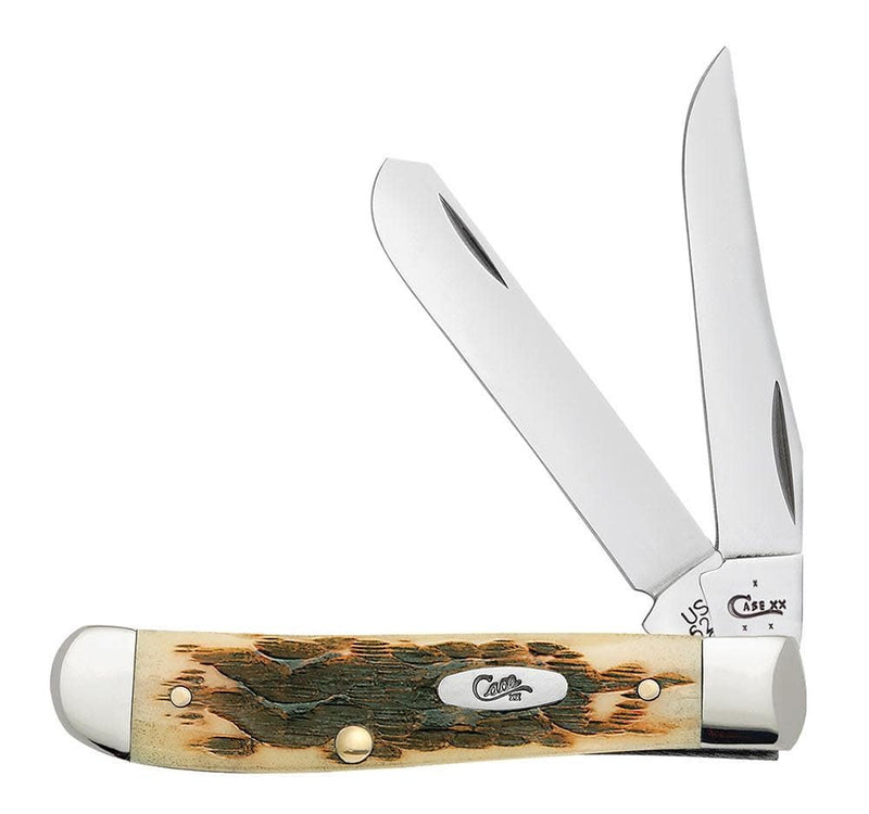 Case XX WR Pocket Knife Amber Bone Mini Trapper Item #013 - (6207 SS) - Length Closed: 3 1/2 Inches … 2.8"