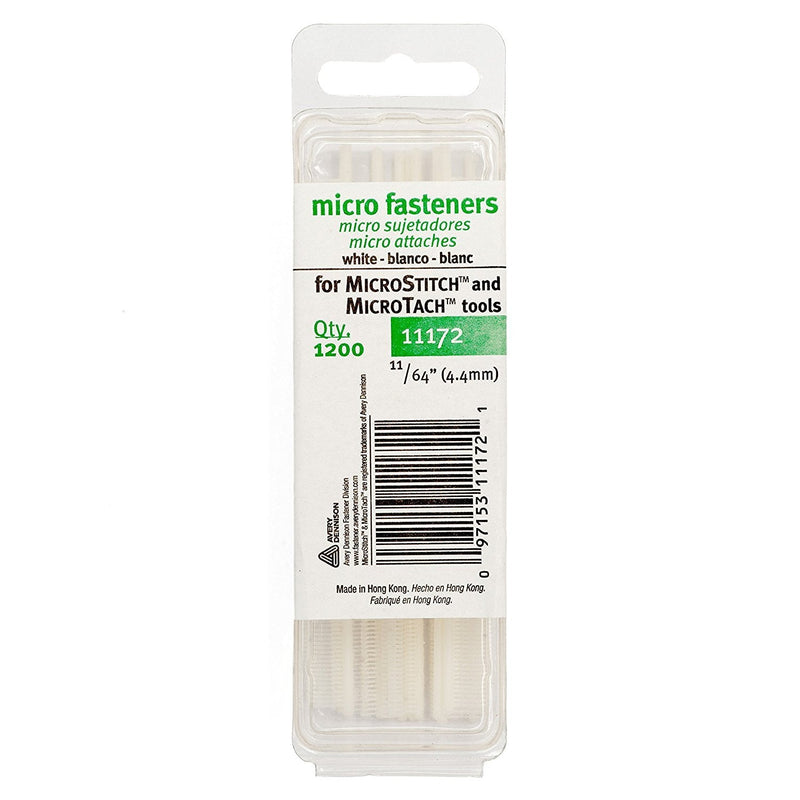 MicroStitch Avery Dennison 111720 4.4mm Micro Stitch Fastener Refills, White