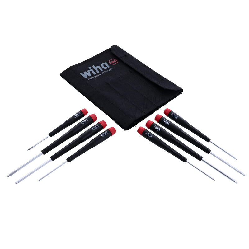 Wiha 26499 Ball End Hex Screwdriver Set, Inch, 8 Piece