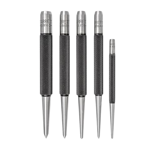 Starrett Steel Prick Punch Set, 4" Length, 5-Pack