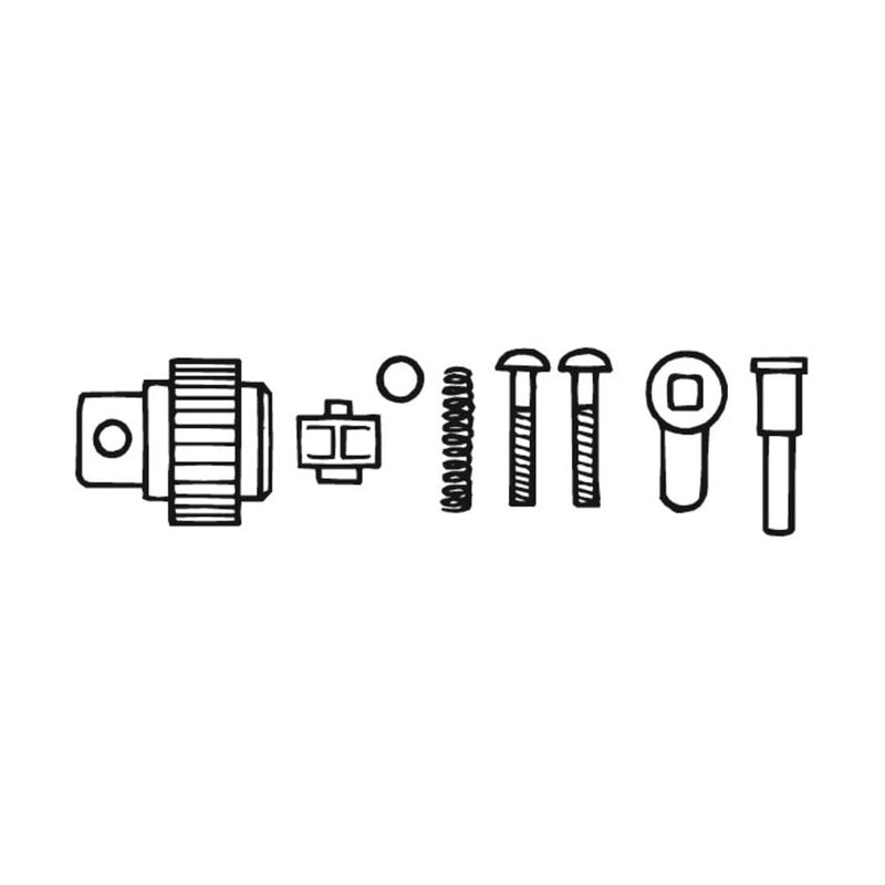 Stahlwille 19020000 Spare Parts Set for Ratchet No. 435, 8 Piece Set, Includes Pinion, Pawl, Lever with Pin, Ball, Compression Springs and Screws, High-Quality Replacement Parts, Made in Germany