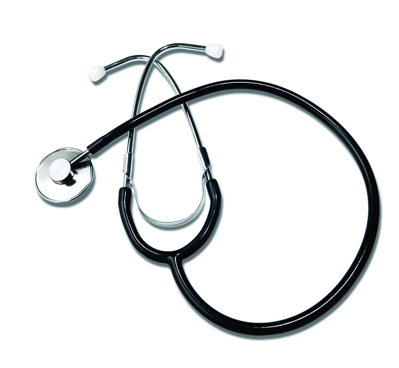 Labtron Lightweight Single Head Stethoscope, Blood Pressure Medical Monitoring Kit, Black, 300DLX
