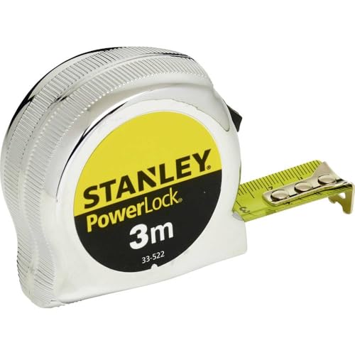 Stanley 0-33-522 Powerlock Tape, 3m Metric Only Yellow 3 m