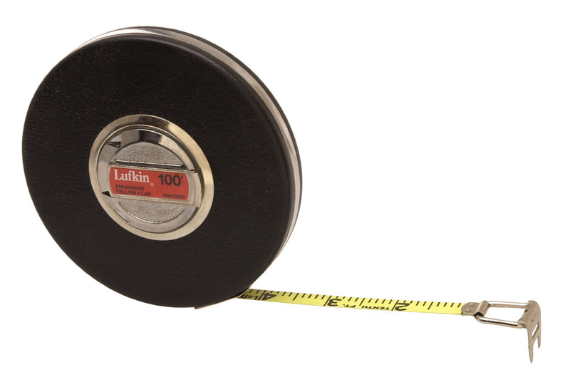 Crescent Lufkin 3/8" x 100' Banner® Engineer's Yellow Clad Tape Measure - HW226D