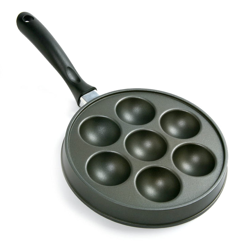 Norpro Nonstick Stuffed Pancake Pan, Munk/Aebleskiver/Ebelskiver 16.5″ x 9″ x 1.25″ Black 16.5″ x 9″ x 1.25″