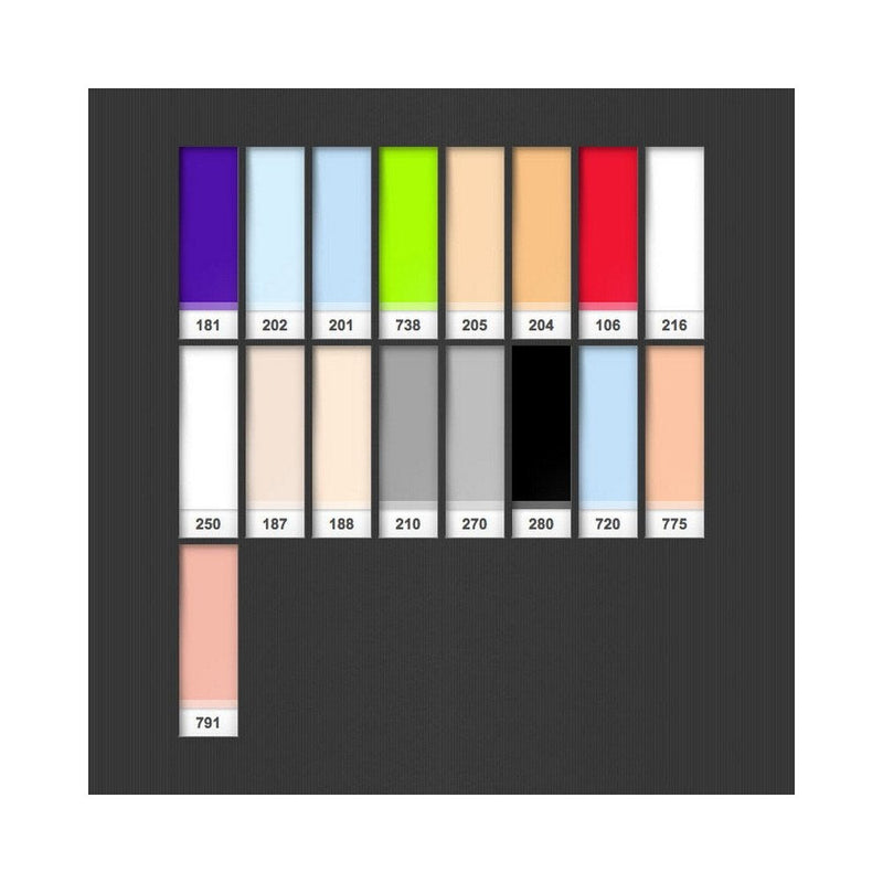 LEE Quick Location Lighting Gel Filter Pack 250mm x 300mm – Contains 17 Colours with a Total of 24 Sheets
