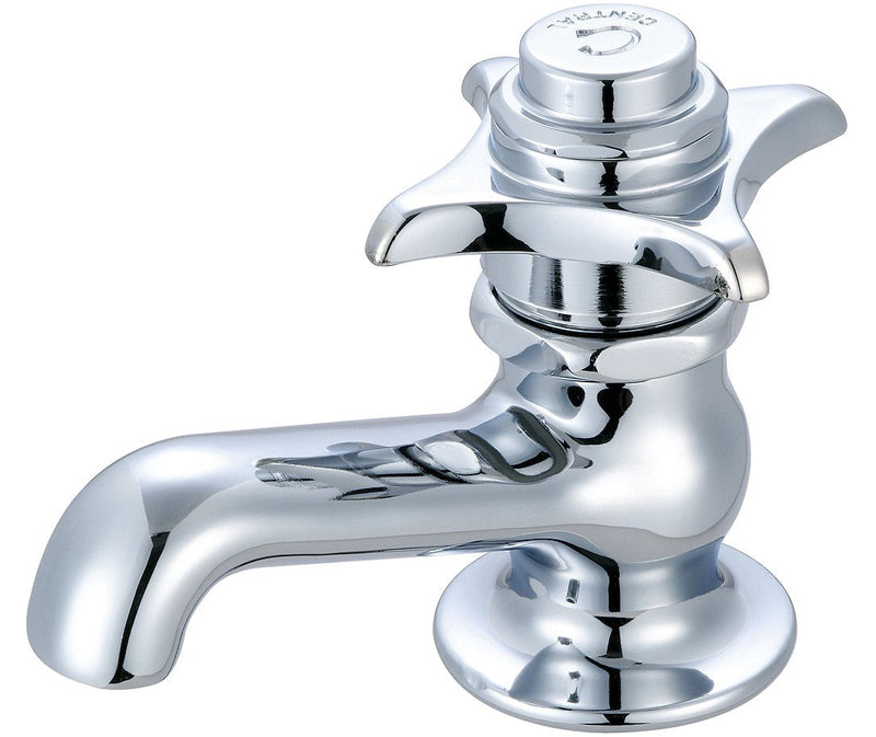 Central Brass 0255-C Self-Close Single Handle Basin Faucet in Chrome Cold