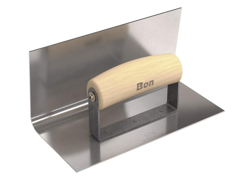 Bon Tool 12-410 8-Inch by 4-Inch Stainless Steel Inside Step Tool with 4-Inch Lip and 1/2-Inch Radius