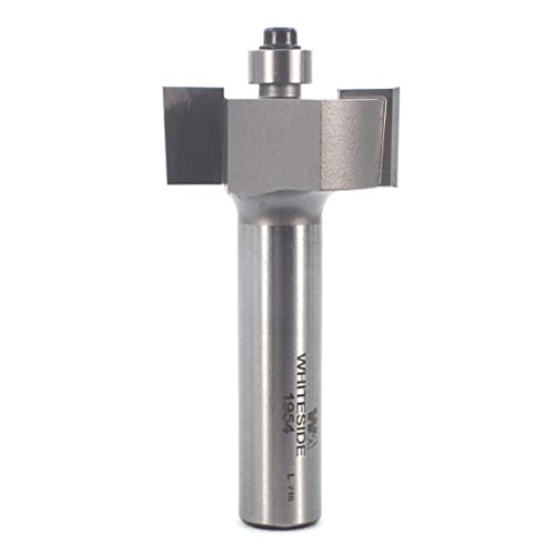 Whiteside 1954 Rabbet Router Bit: 1-3/8 Inch Large Diameter, 1/2 Inch Cutting Length, 1/2 Inch Shank, 1/2 Inch Cutting Depth, B2 Bearing