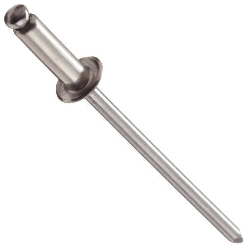 Small Parts Stainless Steel Blind Rivet, Meets IFI Grade 50, 0.251"-0.375" Grip Range, 3/16" OD, 0.575" Length, #11 Drill Size (Pack of 100) 3/16 inches Unknown modifier 0.251 Inches 0.375 Inches 0.575 Inches