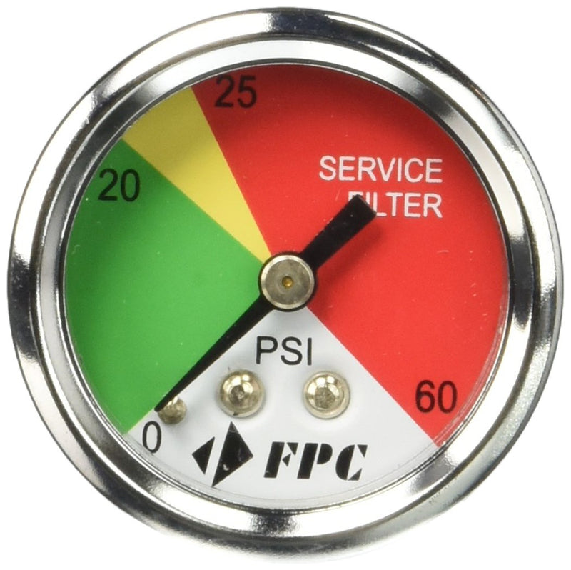 Baldwin Filters Pressure Gauge, Width (In.) 1-1/2