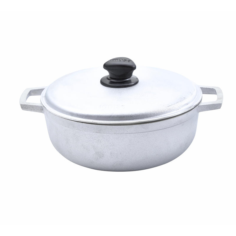 IMUSA Traditional Caldero made in Colombia with Lid, 4.8 Quart, Silver Aluminum Lid 4.8 Qt