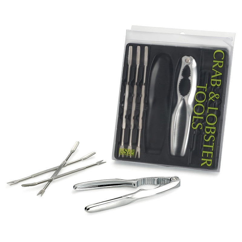 RSVP International Endurance Collection Seafood Tool, Cracking Tools, 8 Piece, Stainless Steel