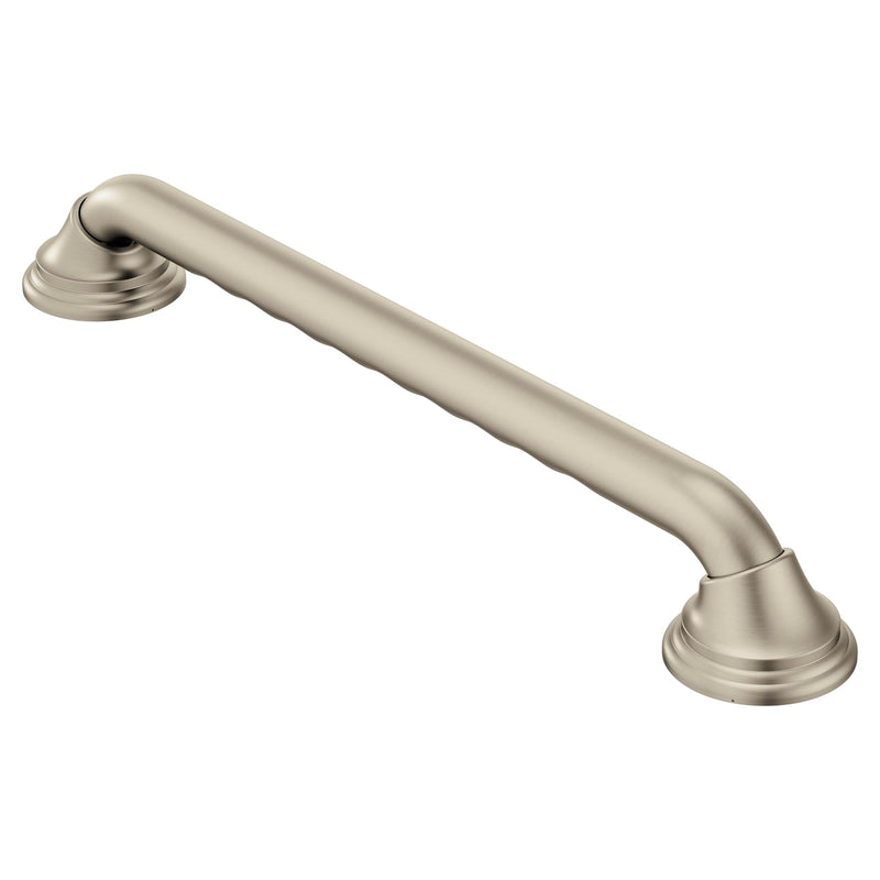 Moen Home Care Bathroom Safety 16 Inch Designer Stainless Steel Handicap Grab Bar for Bathtub and Shower, Concealed Screws, Brushed Nickel, LR8716D3BN Grab Bar 16-Inch