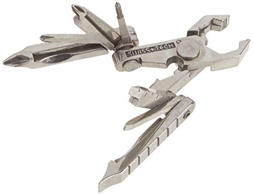 SWISS+TECH ST53100 Stainless Steel 19-in-1 Key Chain Multi Tool, Polished Finish (Single Pack) single pack
