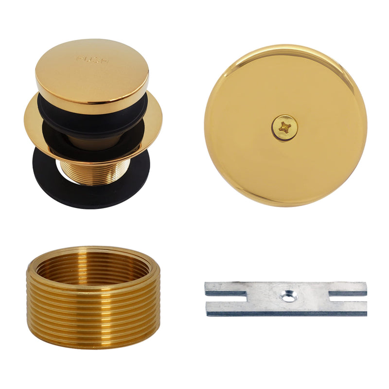 Westbrass Tip Toe Universal Tub Trim with One-Hole Faceplate, Polished Brass, D931K-01