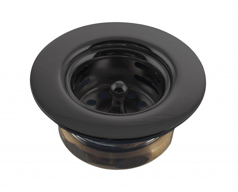 Westbrass Midget Duo Post Style Bar Sink Strainer, Matte Black, D220-62