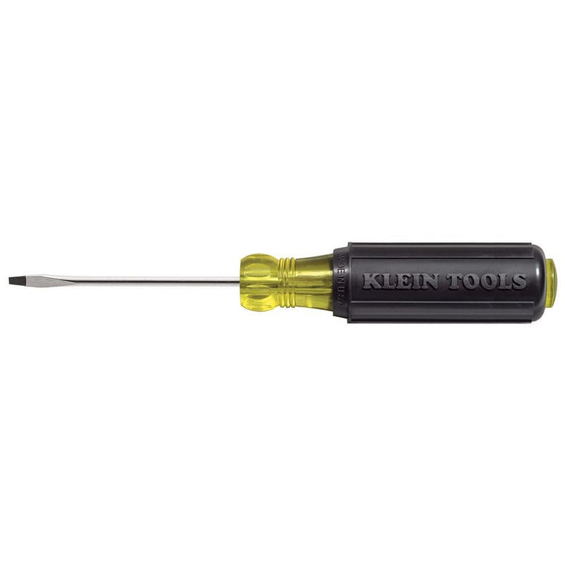 Klein Tools 606-2 Mini Flathead Screwdriver, Made in USA, 1/16-Inch Keystone Tip with 2-Inch Round Shank and Cushion Grip Handle 1/16-Inch Tip 2-Inch Shank
