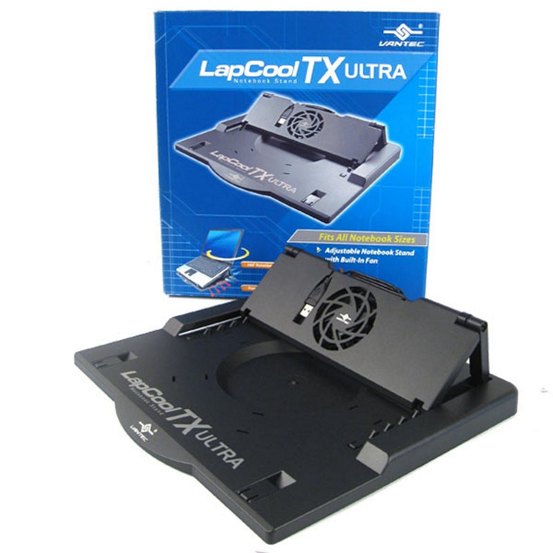 Vantec LapCool TX LPC-460TX Adjustable Notebook Stand with Built-in Fan (Black) w/Fan