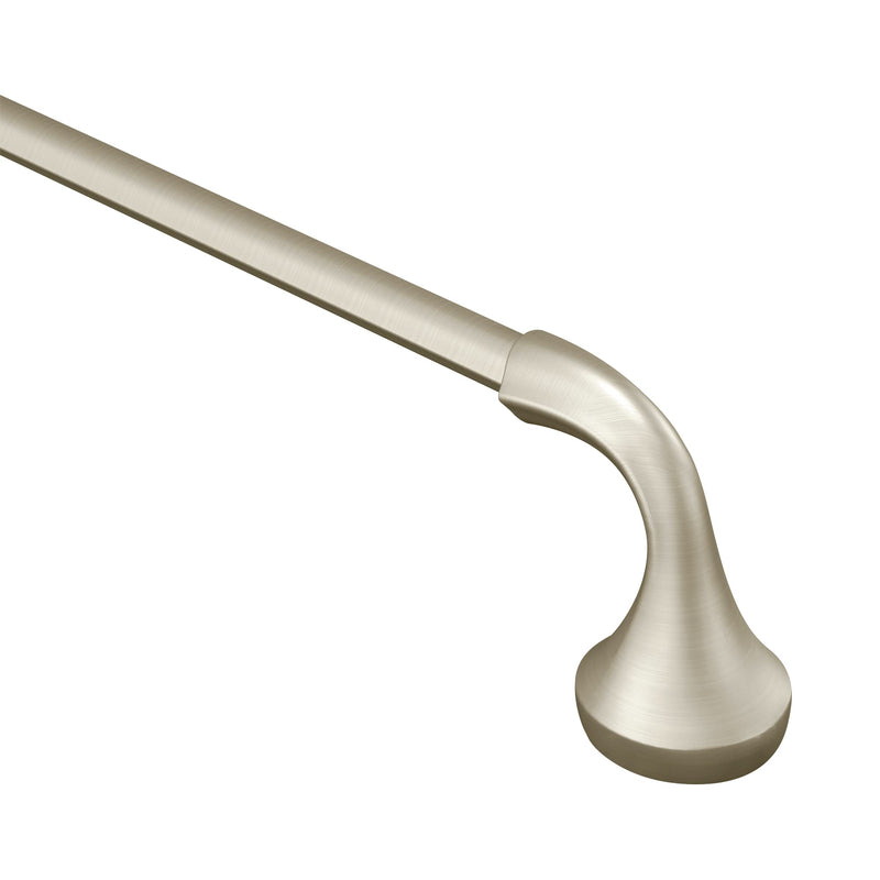 Moen YB2824BN Eva Collection Transitional 24-Inch Bathroom Single Towel Bar, Brushed Nickel 24 Inch 24" Towel Bar