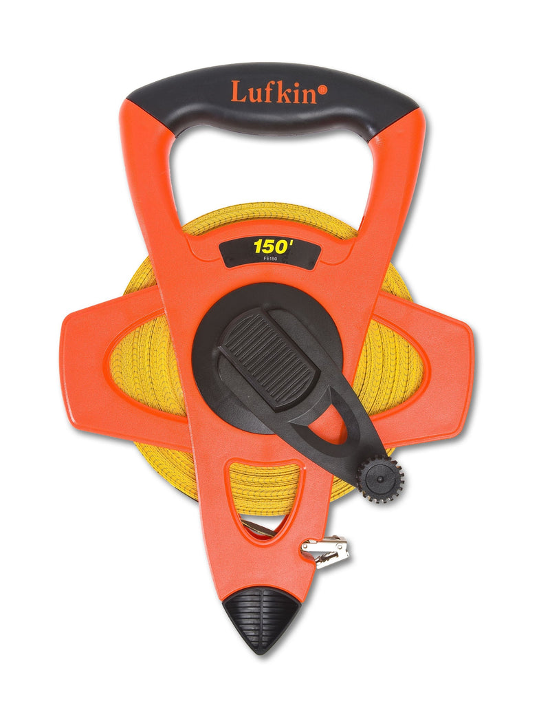 Crescent Lufkin 1/2" x 150' Hi-Viz® Orange Fiberglass Tape Measure - FE150 45.7 m SAE Long Tape