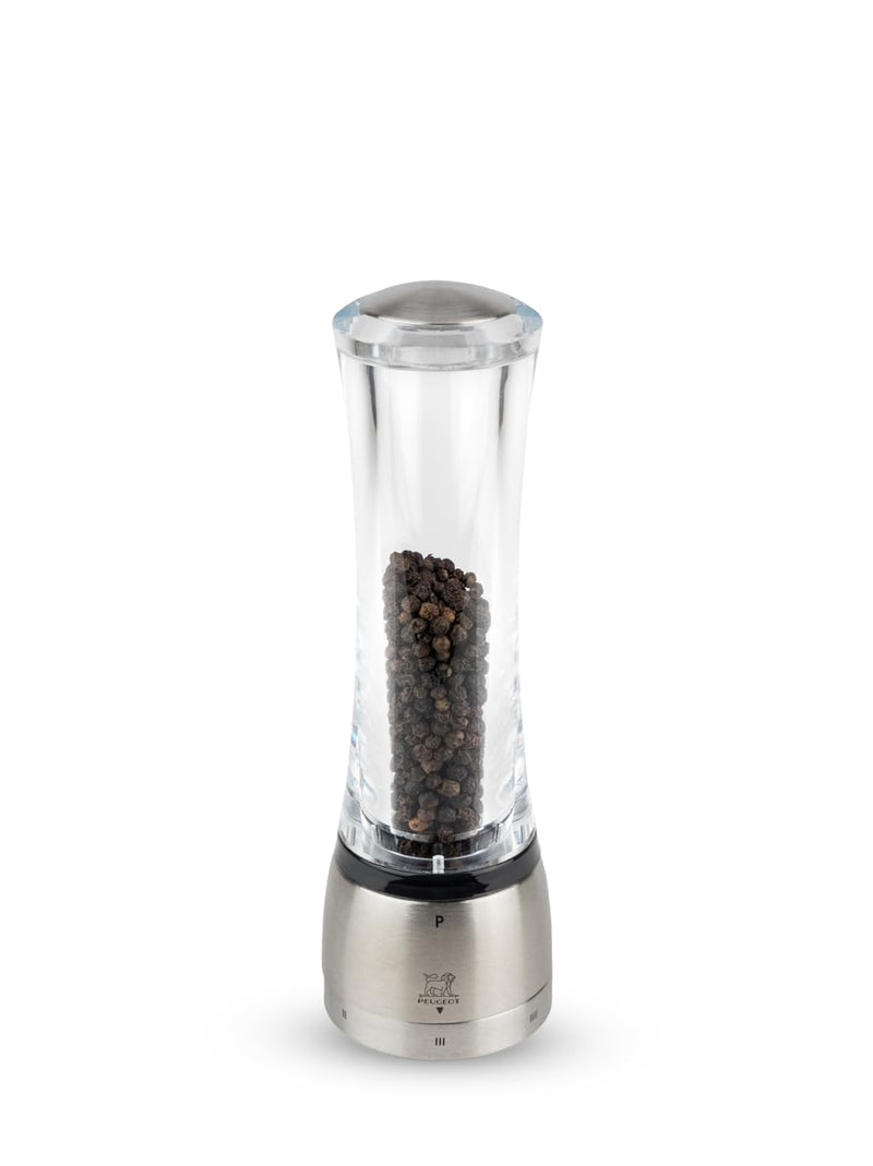 Peugeot 25441 Daman U'Select Shaftless 8.25 Inch Pepper Mill, Stainless Steel 8-1/4-Inch