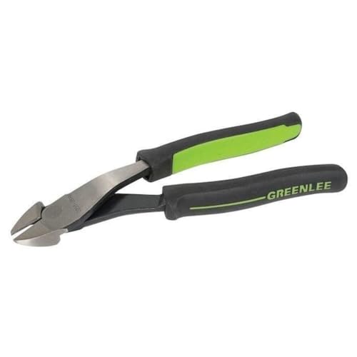 Greenlee 0251-08AM High Leverage Diagonal Cutting Pliers, Angled Molded Grip, 8" 8-Inch Angled Molded Grip