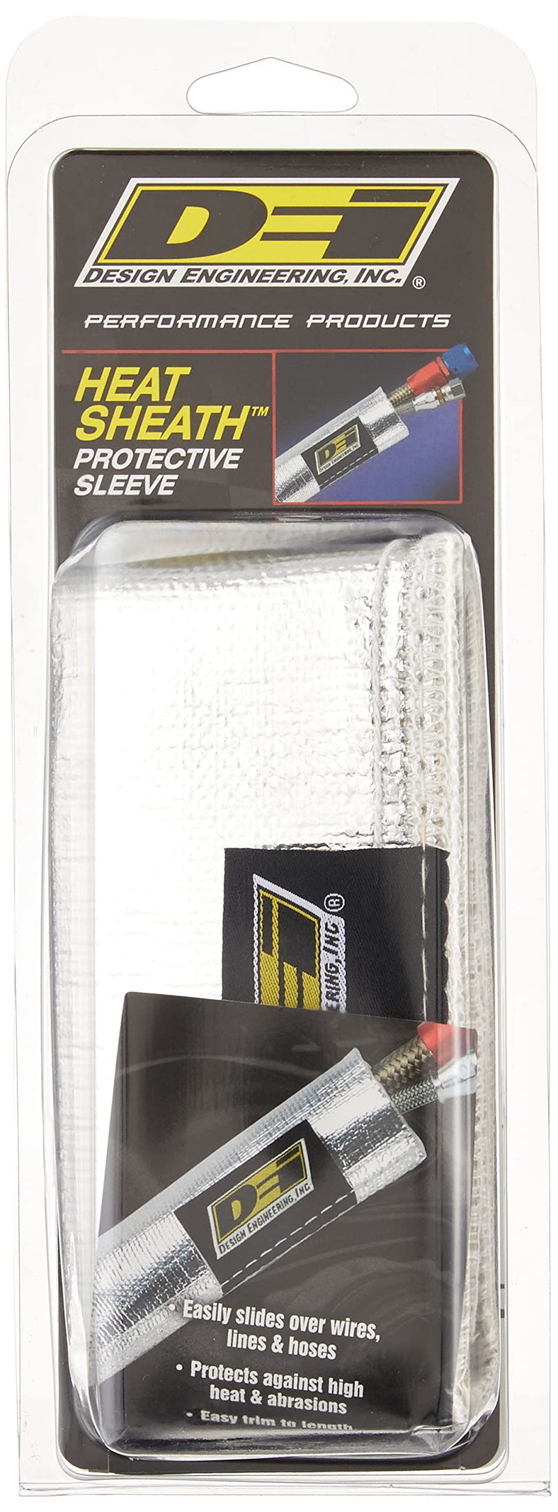 Design Engineering Heat Sheath 1-1/2" I.D. x 3ft Aluminized Sleeving for Ultimate Hi-Temp Protection