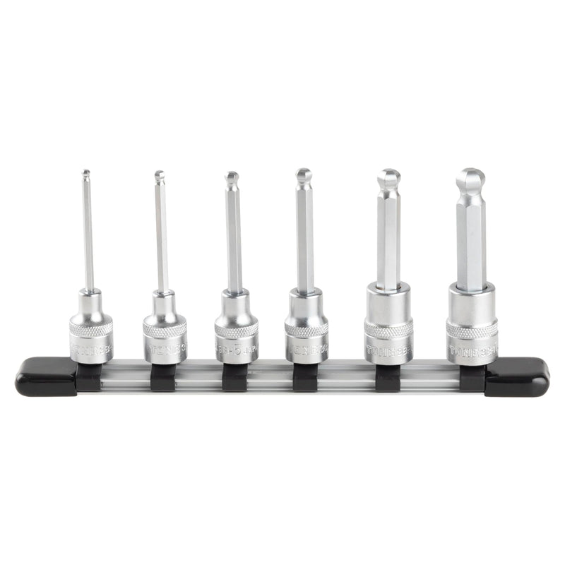TONE Ball End Hex Socket Set with Socket Holder HBH306 3/8" Inch Drive 6-Piece