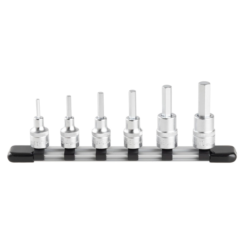 TONE Hex Socket Set with Socket Holder HH306 3/8" Inch Drive 6-Piece HH306: Contents: 6 pieces