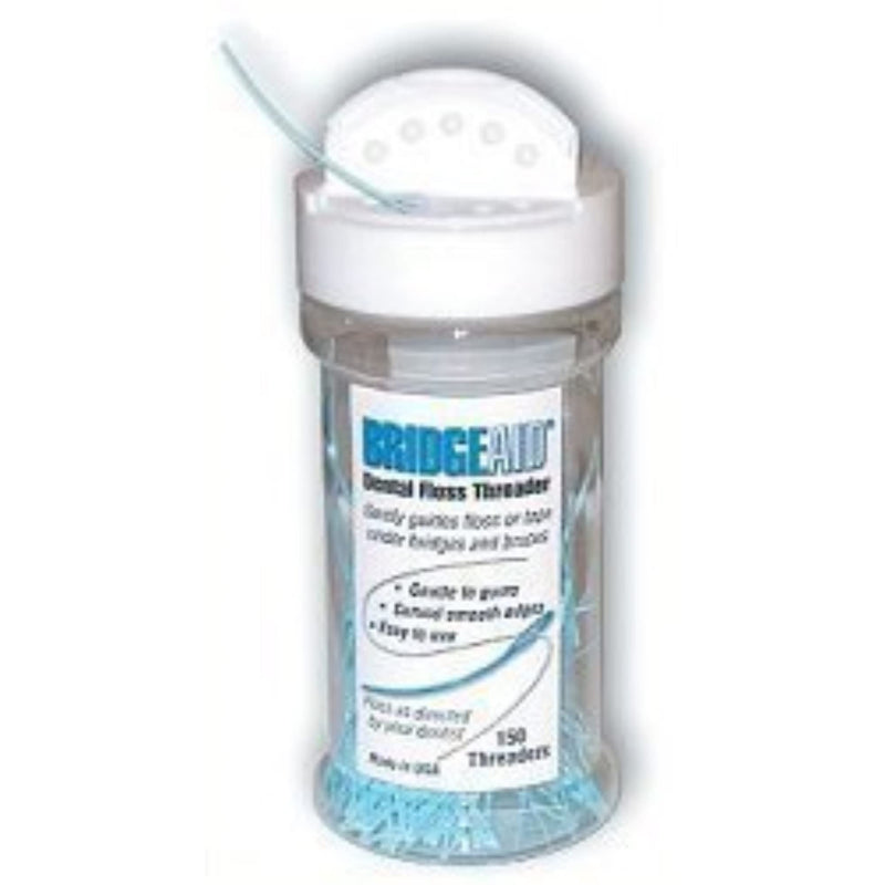 BridgeAid Dental Floss Threader Bottle 150, 2 Pack 1 Count (Pack of 2)