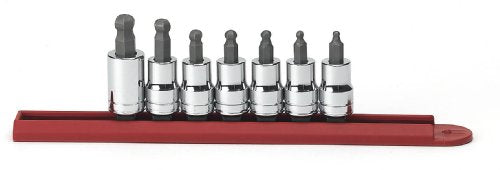 GEARWRENCH 3/8" Drive Ball End Hex Bit SAE Socket Set, 7 Pc. - 80586 1/8-3/8 7 Pc Ball End Hex Socket Set