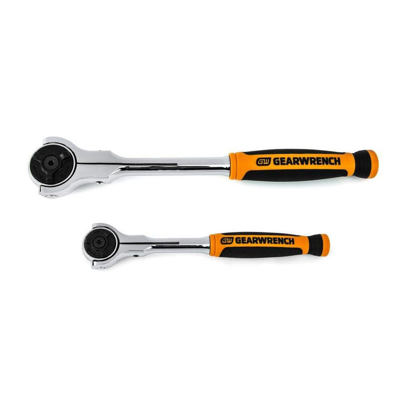 GEARWRENCH 2 Pc. 1/4" & 3/8" Drive 72 Tooth Dual Material Roto Ratchet Set - 81223 2-piece kit