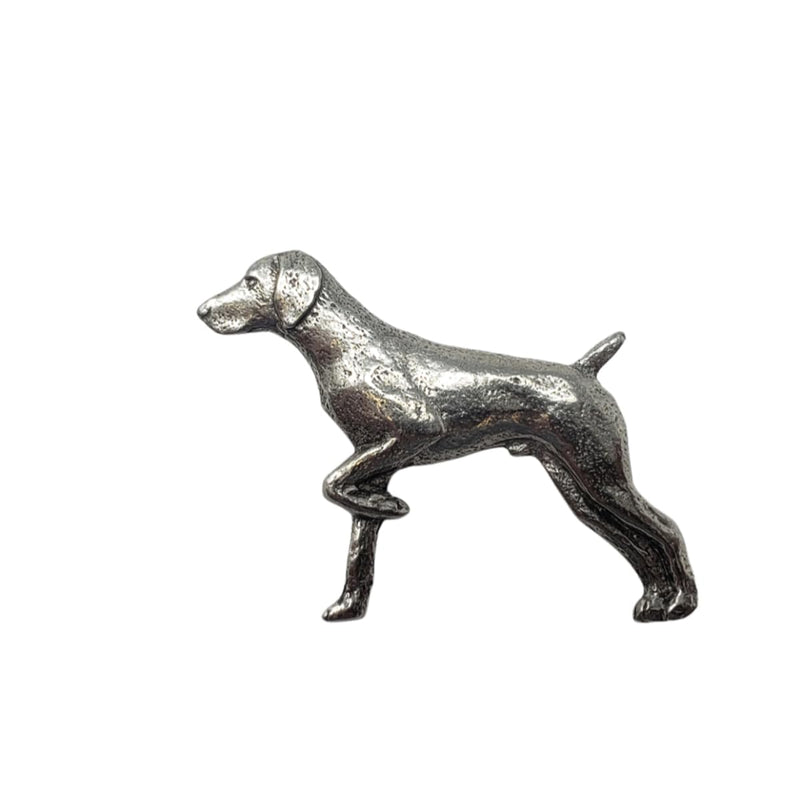 George Harris German Shorthaired Pointer Pewter Lapel Pin Brooch (1 1/2 Inches) - USA Made